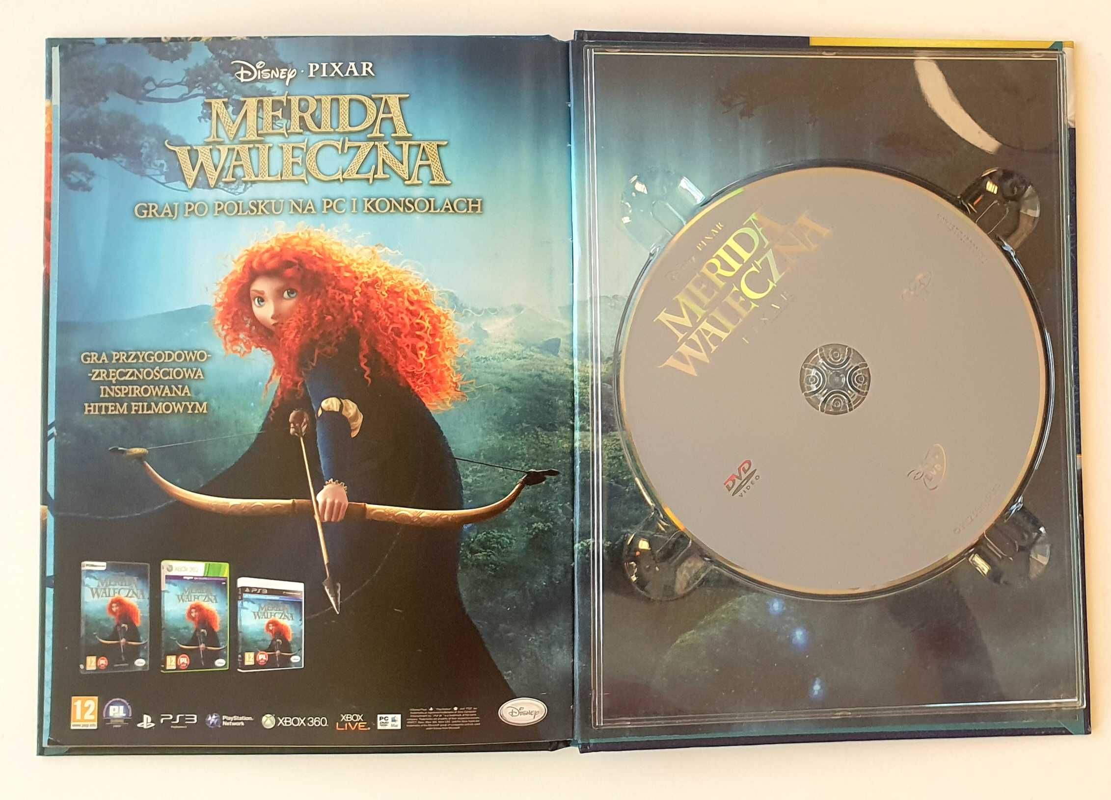 Merida Waleczna, Disney Pixar, płyta DVD, wydanie książkowe
