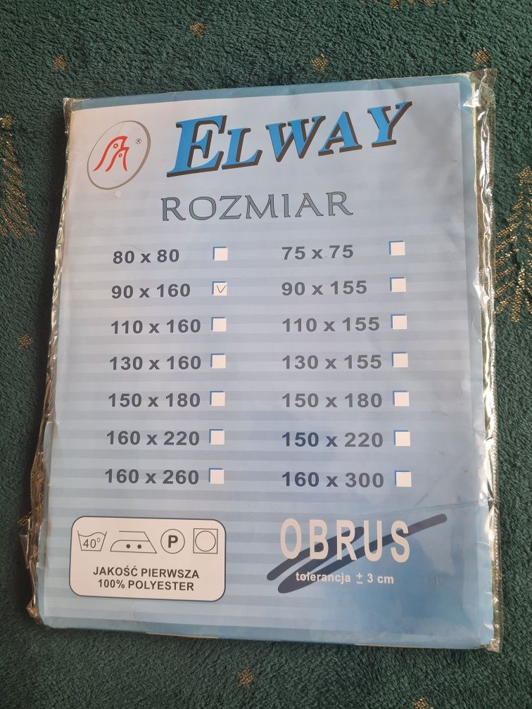 Obrus  90x160 cm plamoodporny elway