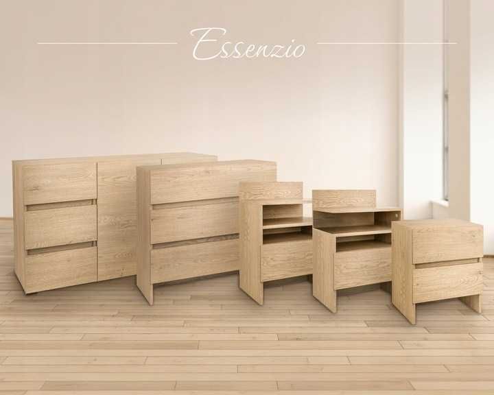 Komoda ESSENZIO dąb Cremona – mała komoda z 3 szufladami