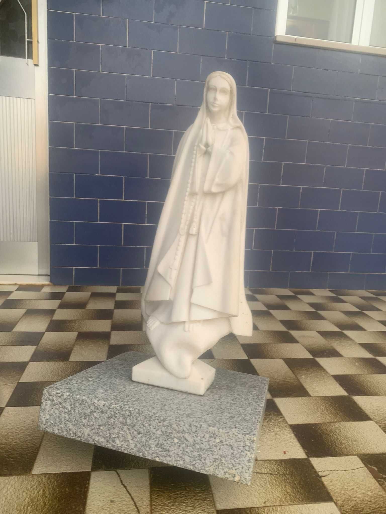 Nossa senhora de Fatima em pedra, 60cm