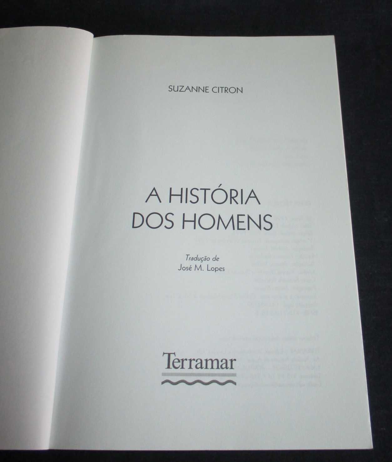 Livro A História dos Homens Suzanne Citron