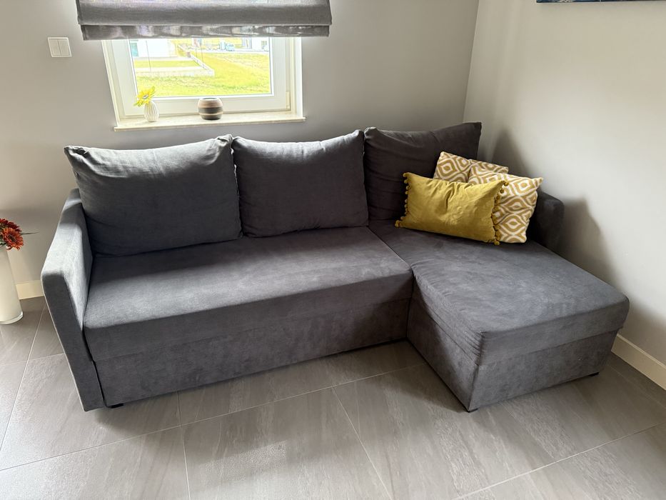 Narożnik szary z funkcją spania