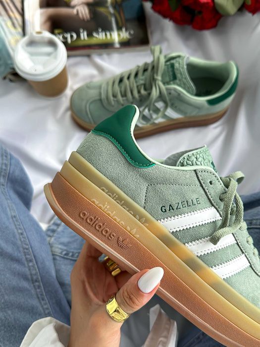 Кросівки Adidas Gazelle Bold Olive premium