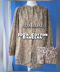 H&M Mama - koszula w drobne kwiatki  | 100% bawełna cotton | 42 - XL