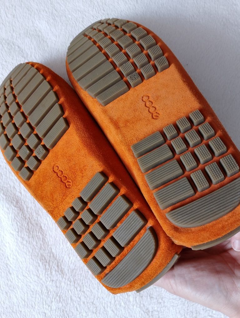 ECCO mokasyny Dynamic Moc 2.0 pomarańczowe 40 skóra
