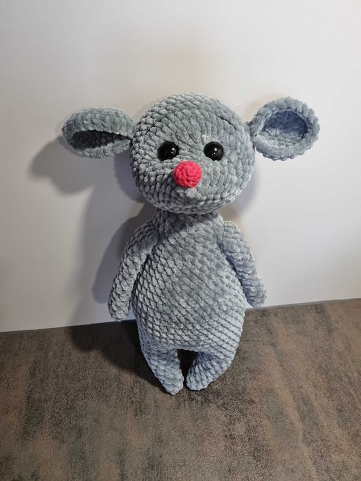 Myszka na szydełku, przytulanka, pluszak, handmade