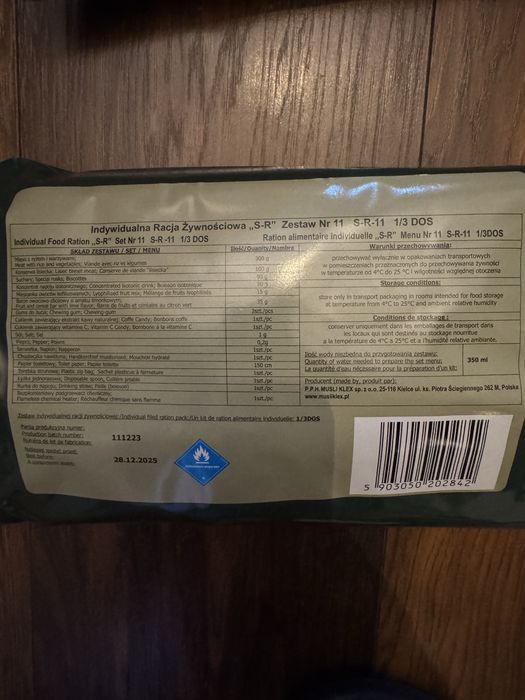 Sprzedam racje zywnosciowe