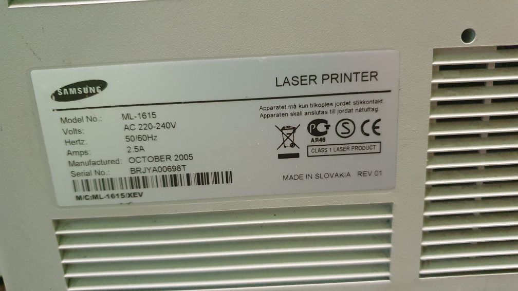 Принтер Samsung ML-1615 + запасной картридж в подарок