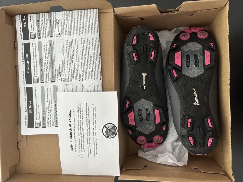 Shimano Buty rowerowe SH-XC5 damskie szaro - różowe rozmiar 36