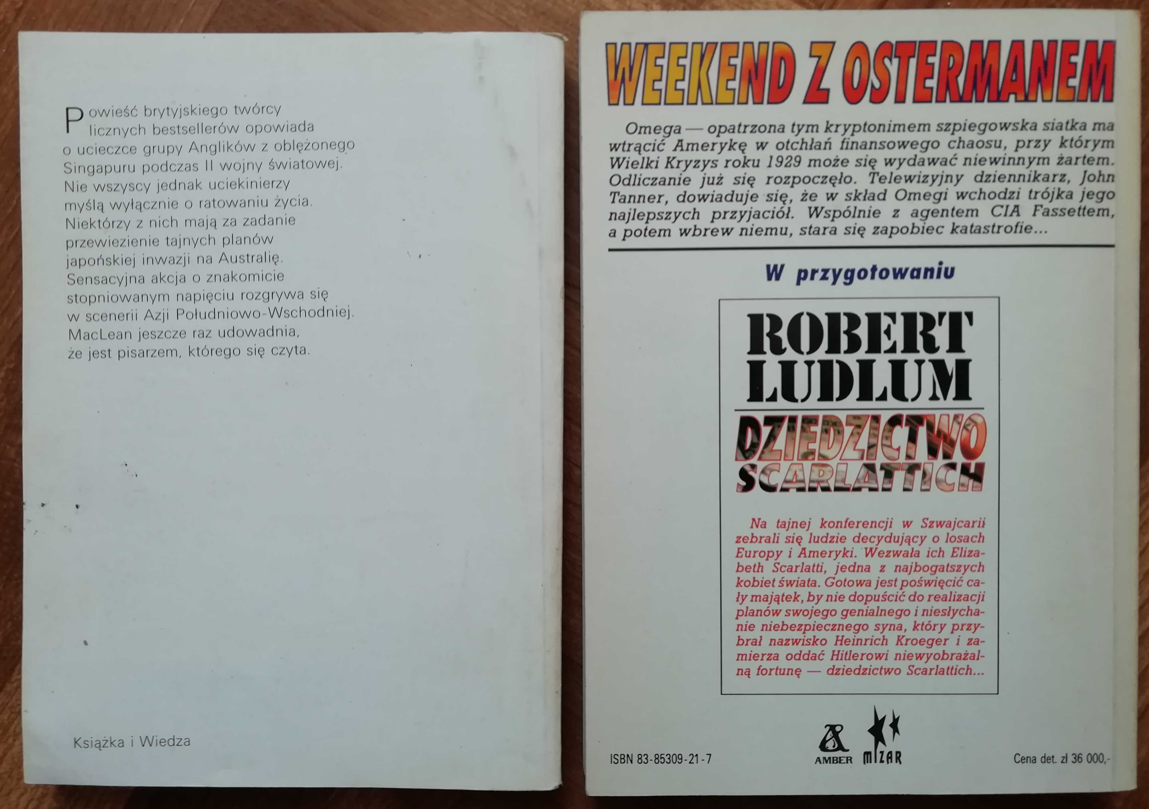 33x KSIĄŻKI SENSACYJNE Alistair MacLean, Dean R. Koontz, Robert Ludlum
