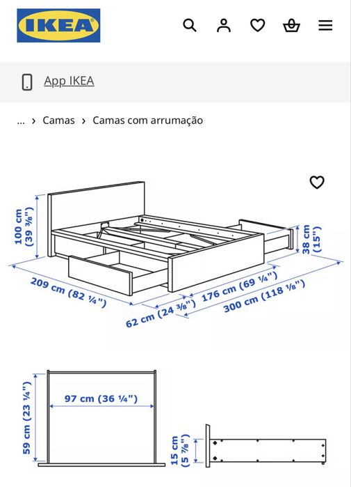 Cama de casal com colchão