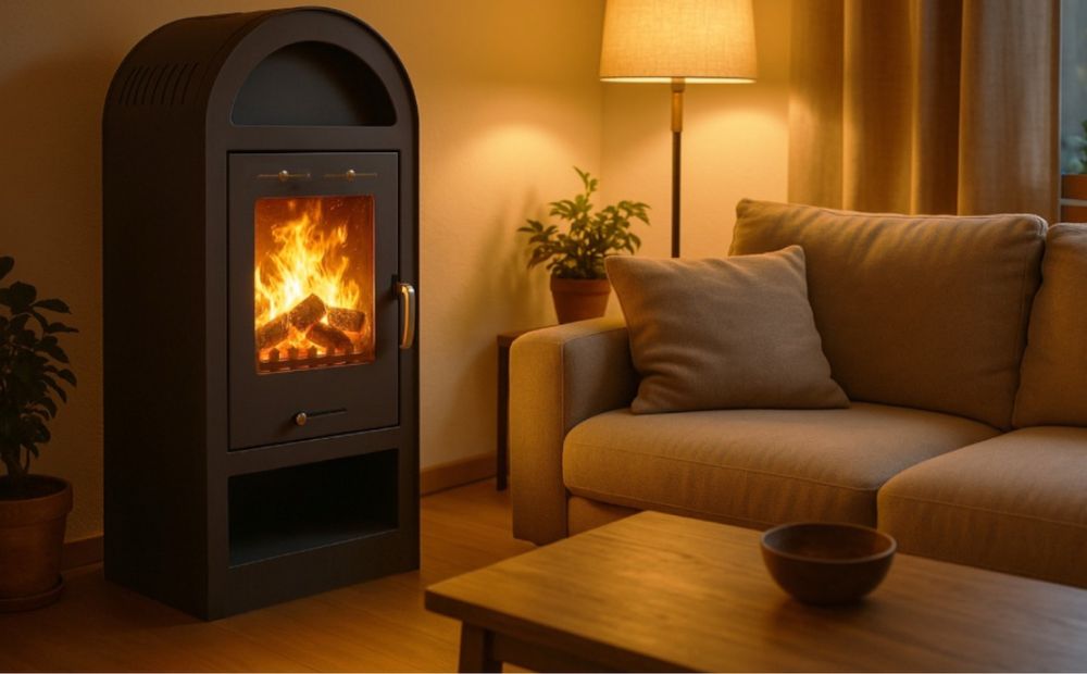 Piec stalowy Hestia Polski produkt eko 7,5kw kominek koza