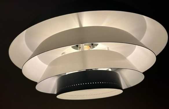 Candeeiro de suspensão RAAK em preto alumínio, Holanda, anos 70