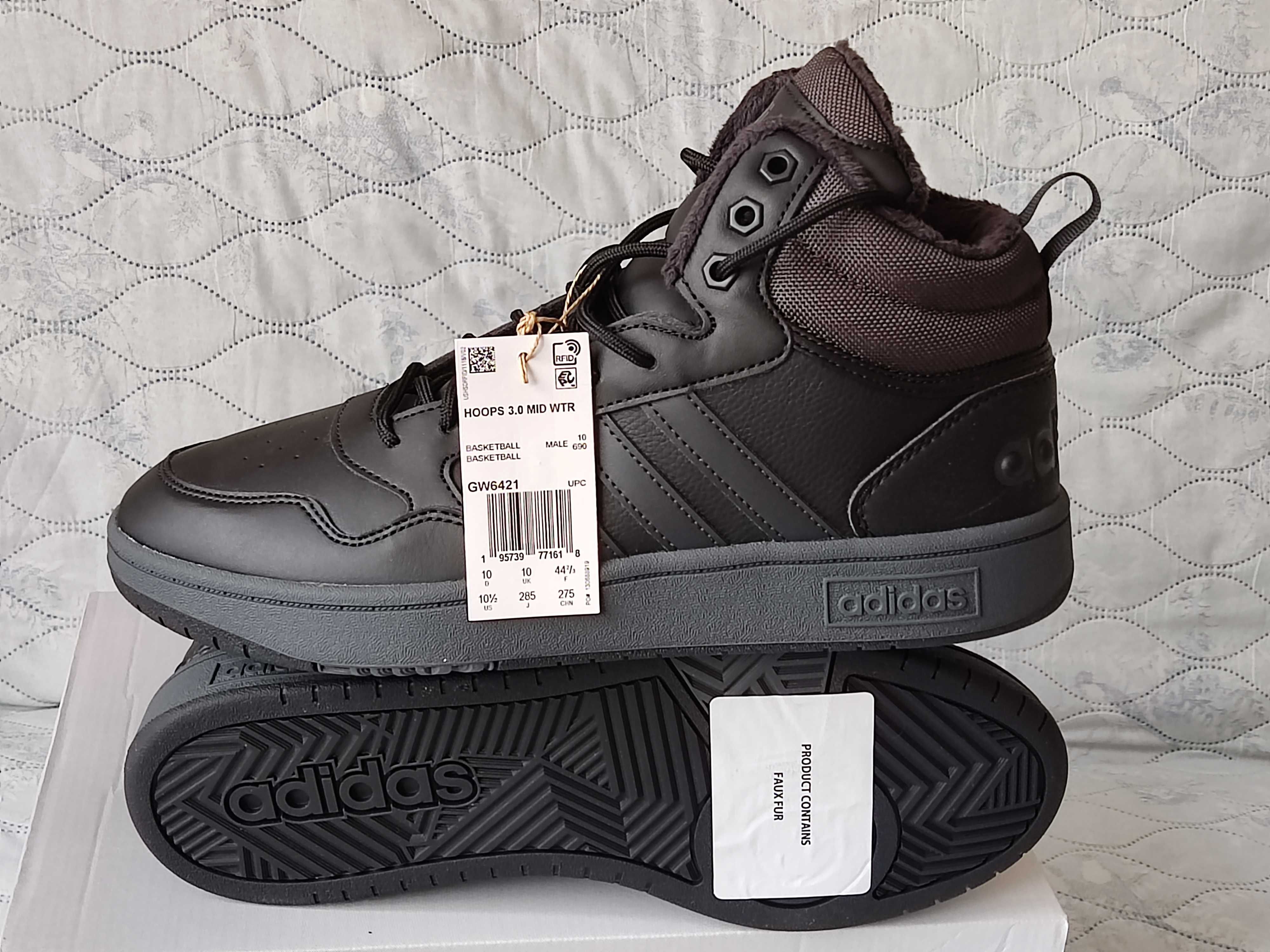 Чоловічи кросівки Adidas Hoops 3.0 Mid Winterized Shoes (р. 10.5)