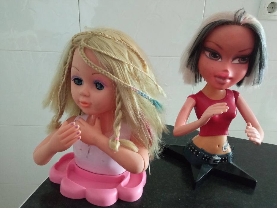 Bustos de bonecas  pentear e maquilhar