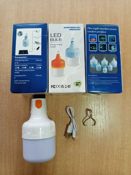 LED-лампы с аккумулятором и крючком (НОВЫЕ) — отличная яркость!