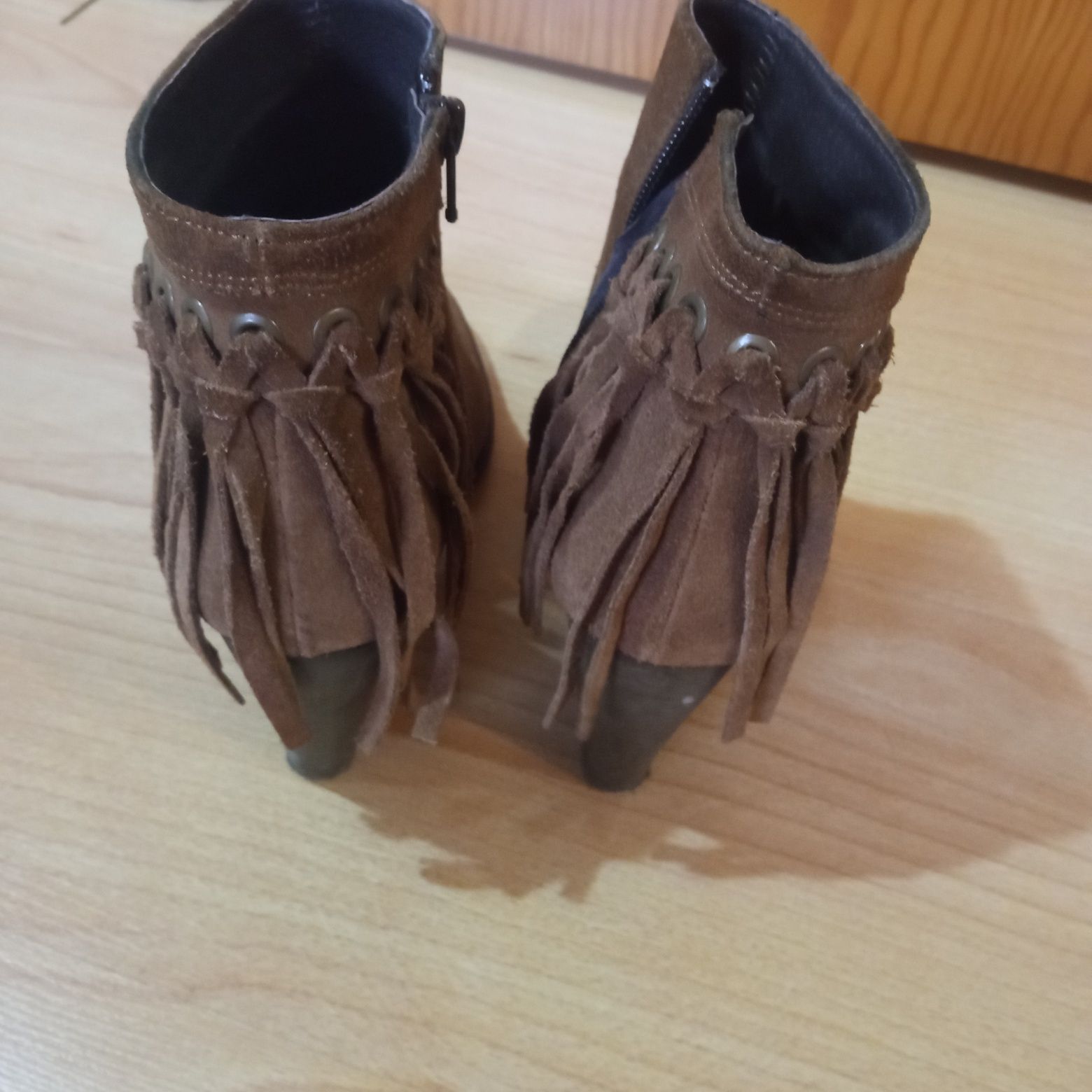 Botas de senhora, castanhas, camurça, 35