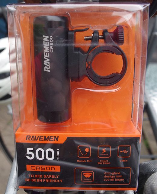 Фара велосипедна передня Ravemen CR500 USB 500 люмен