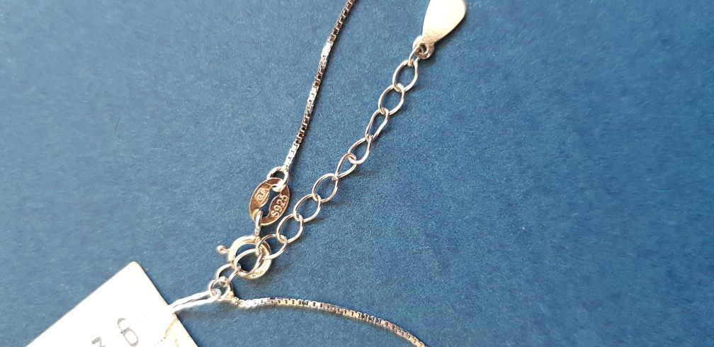 Komplet srebrny łańcuszek + bransoletka