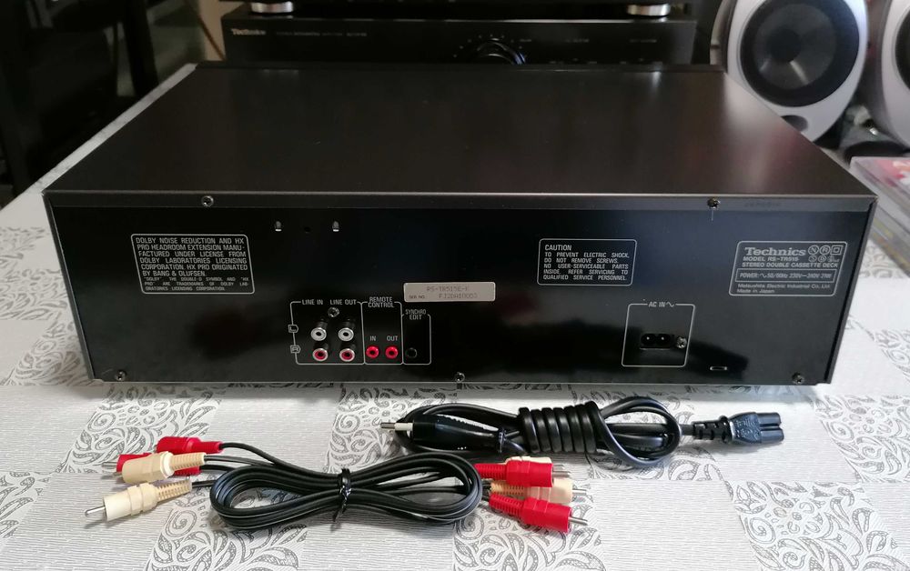 Deck Duplo de Cassetes Technics RS-TR515 Dual Record HX PRO