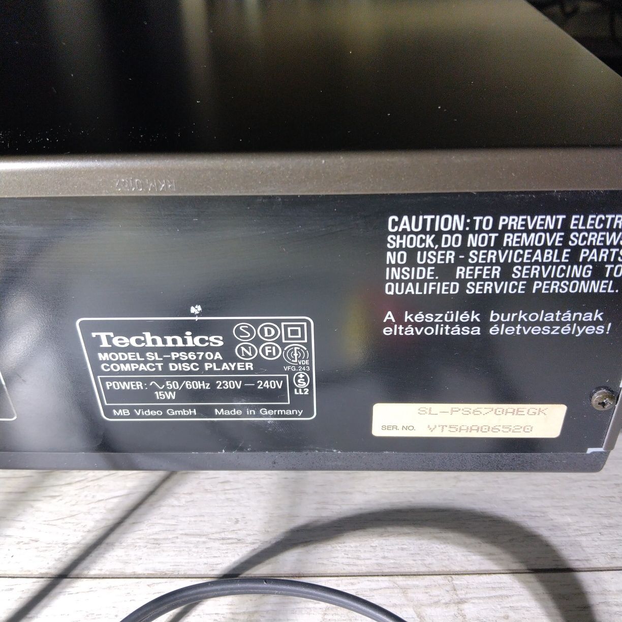 Technics CD sl- ps 670A+gratis