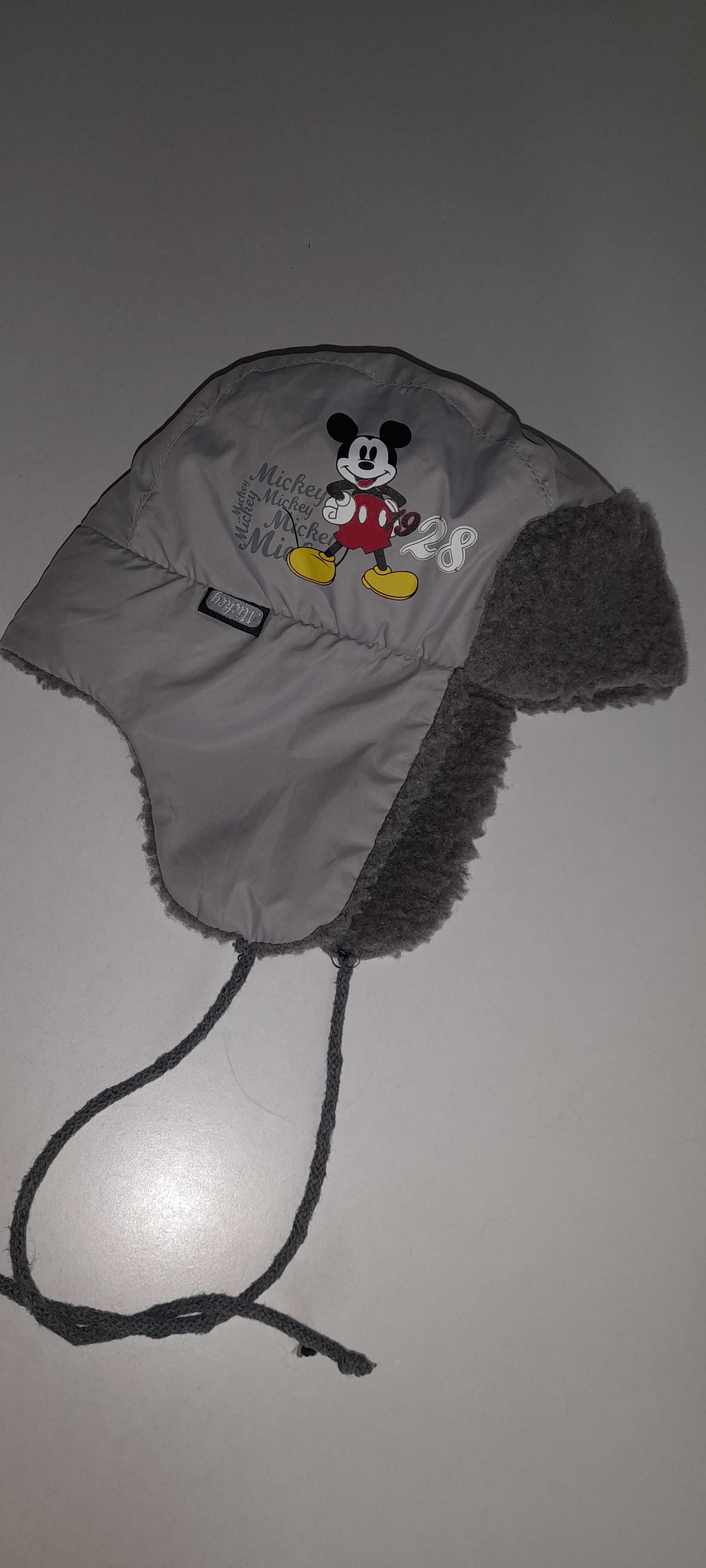 Disney Mickey Mouse ciepła czapka zimowa uszanka 2-4 Y 98 104