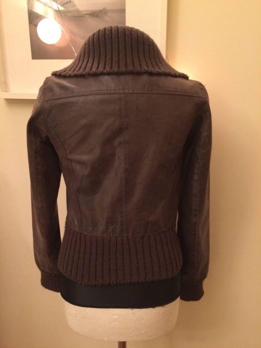 Skóra kurtka skórzana brązowa New Look r. S