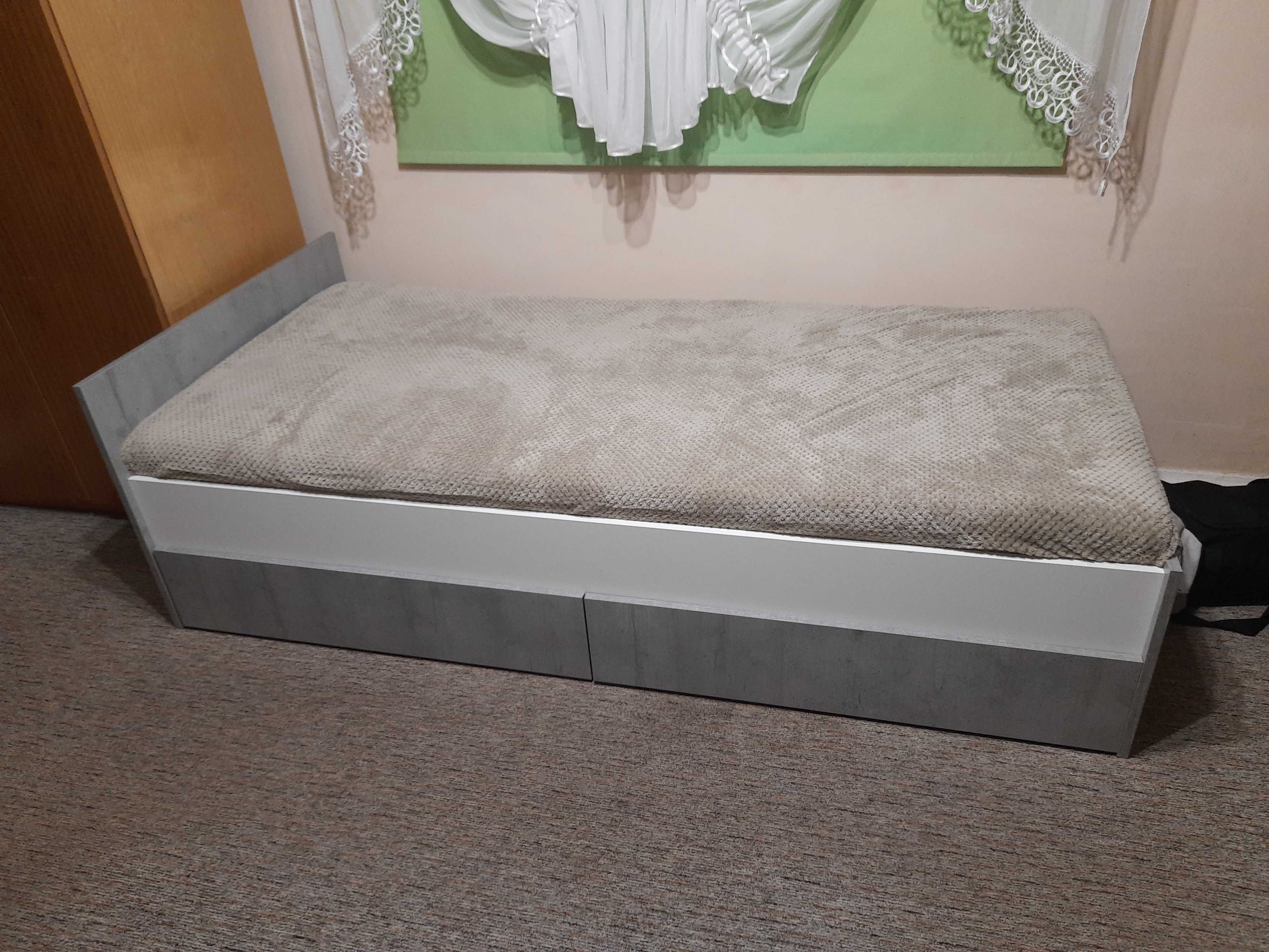 Łóżko z szufladami rama+ stelaż żebrowy +materac