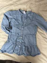 Sukienka z lekkiego jeansy h&m 98