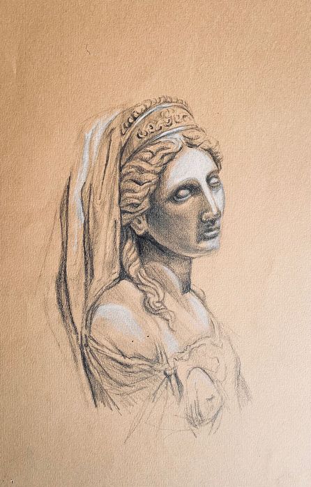 Rysunek popiersia kobiety