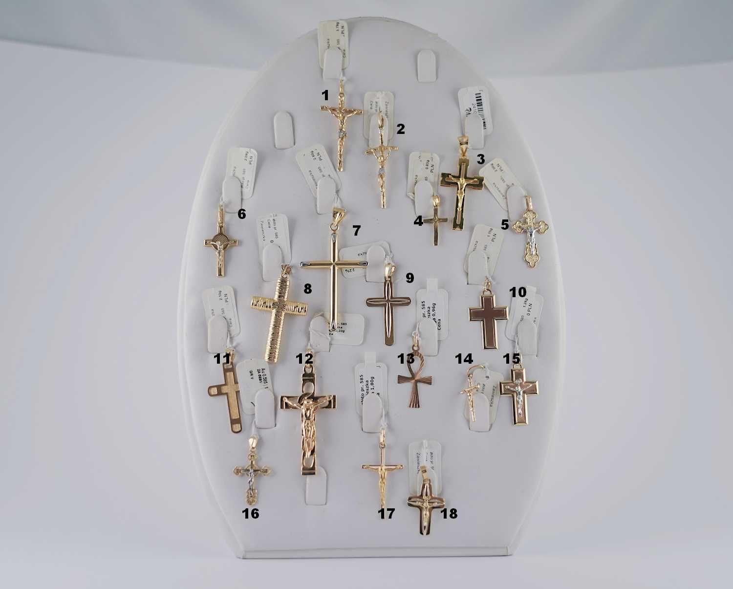Złota zawieszka krzyżyk pr. 585