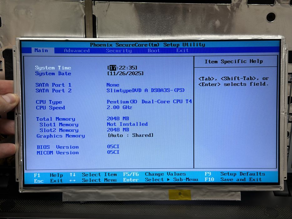 Матриця 13.3” CHUNGHWA CLAA133WA01A 40-pin HD LED Slim, гарний стан