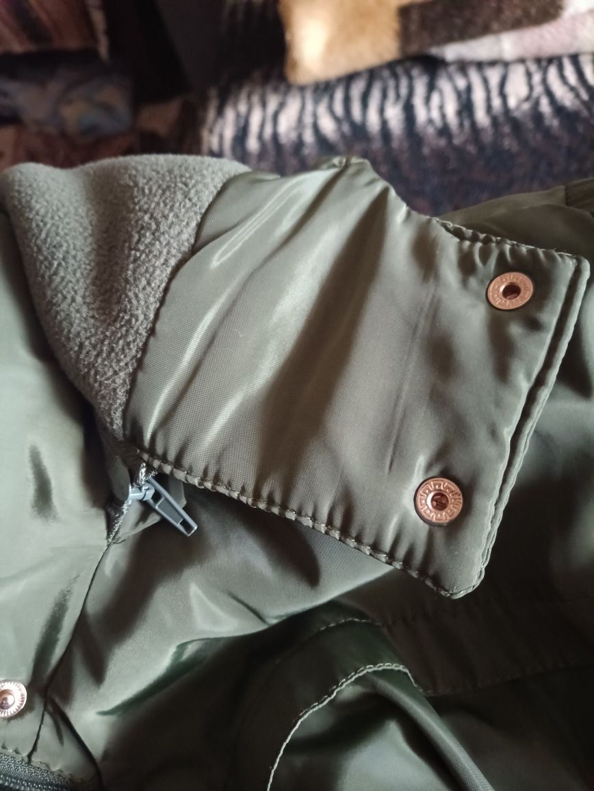 parka zimowa z połyskiem