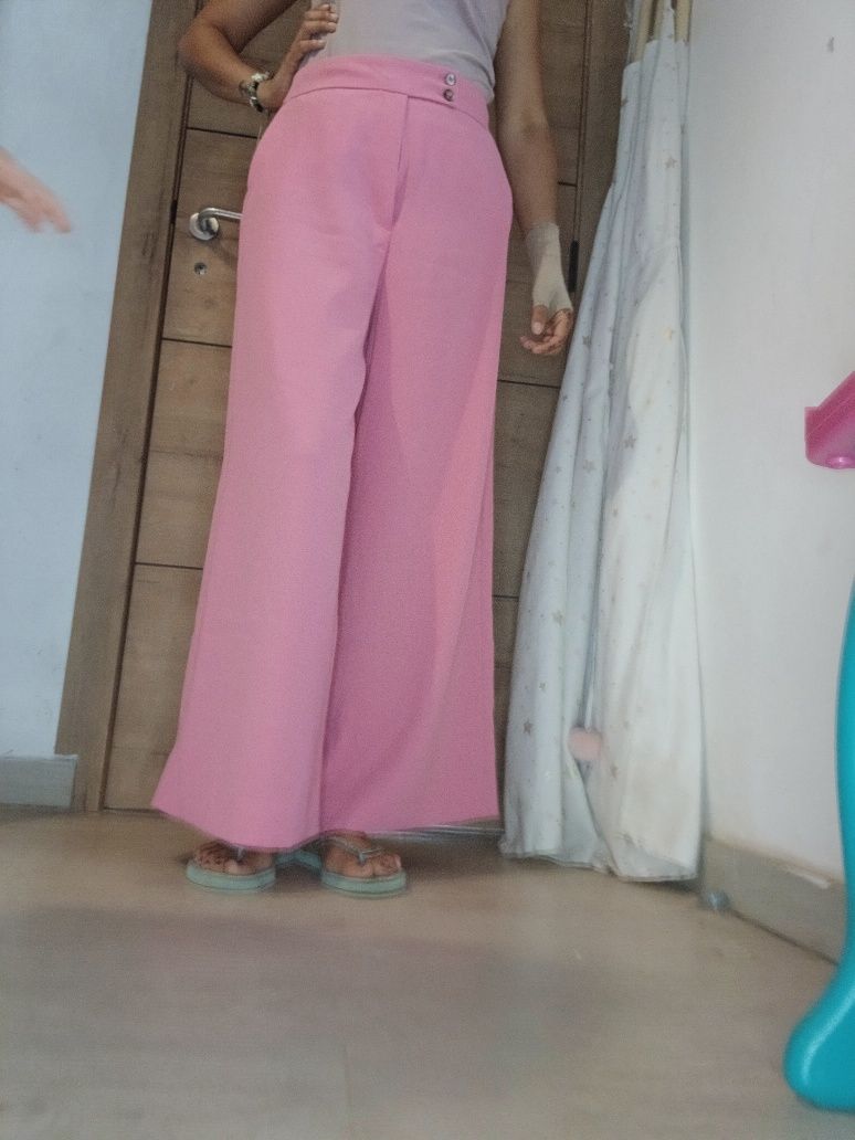 Calças clássicas rosa