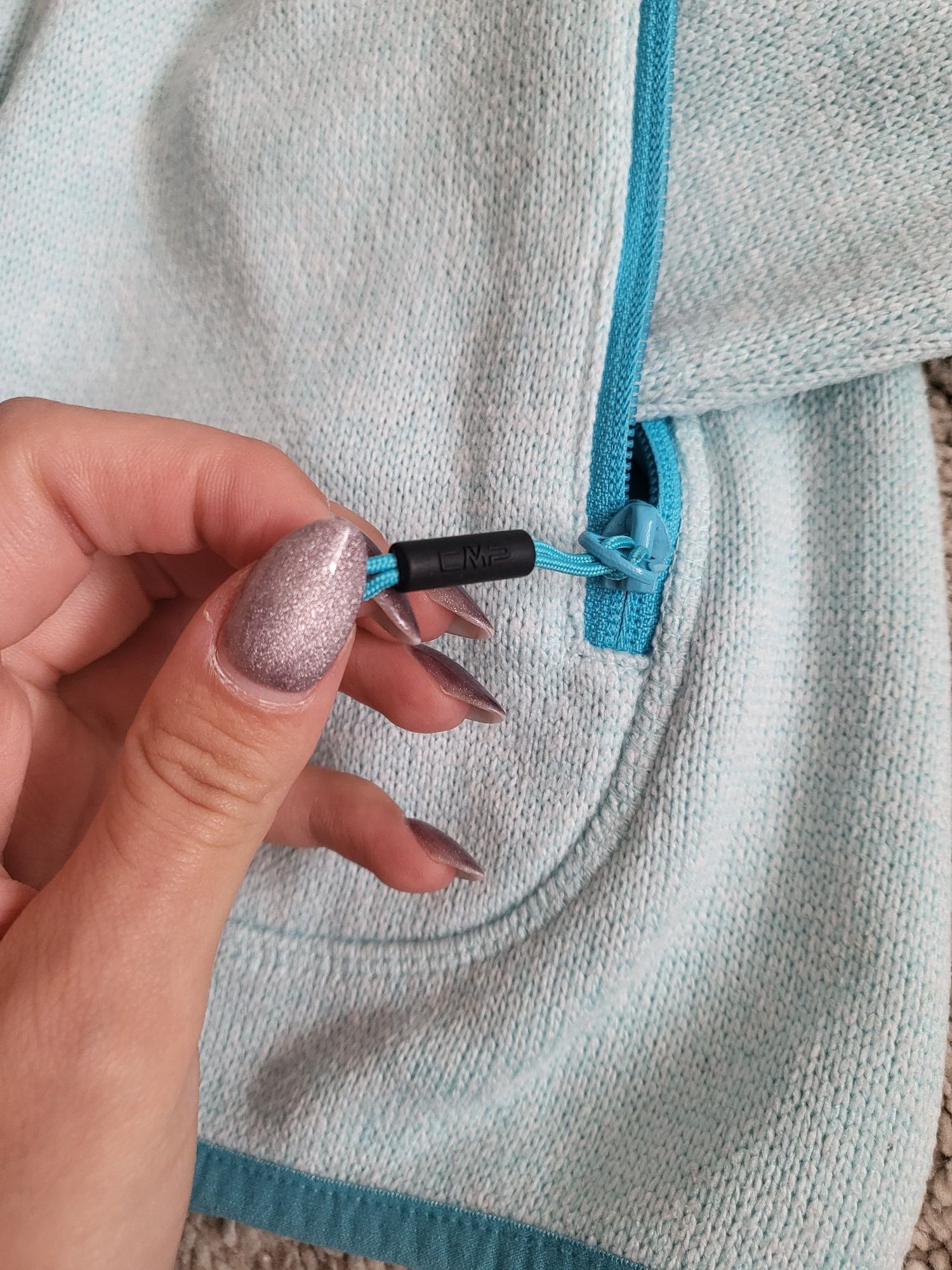 Bluza outdoor treking w stylu sherpa ciepłana zamek kieszeni 38