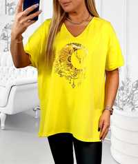 Bluzka plus size t-shirt bawełna księżyc 48/50/52/54