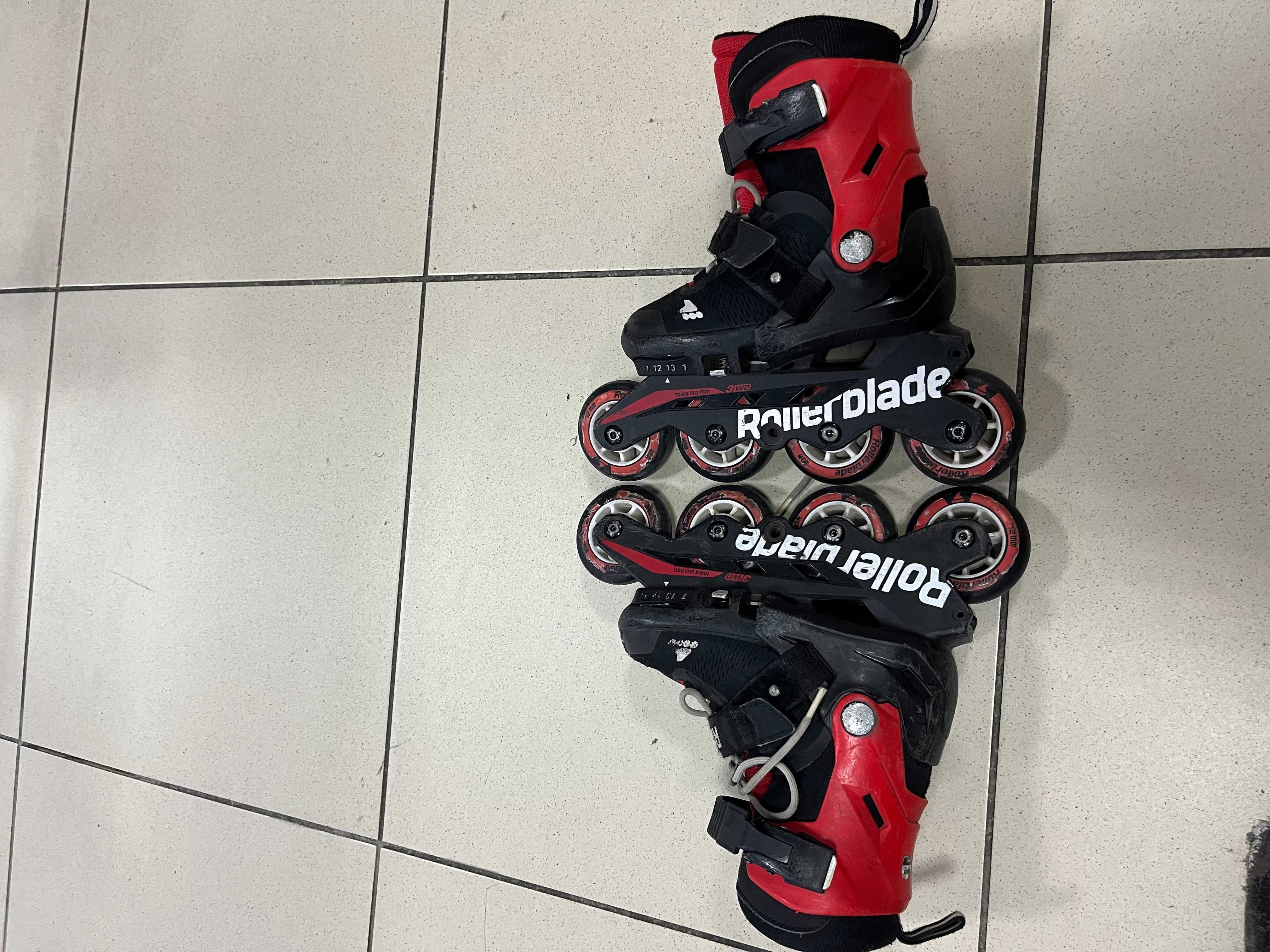 Ролики rollerblade microblade 28-32 черно-красные