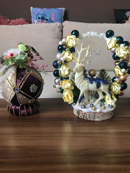 zestaw kompozycji świątecznych