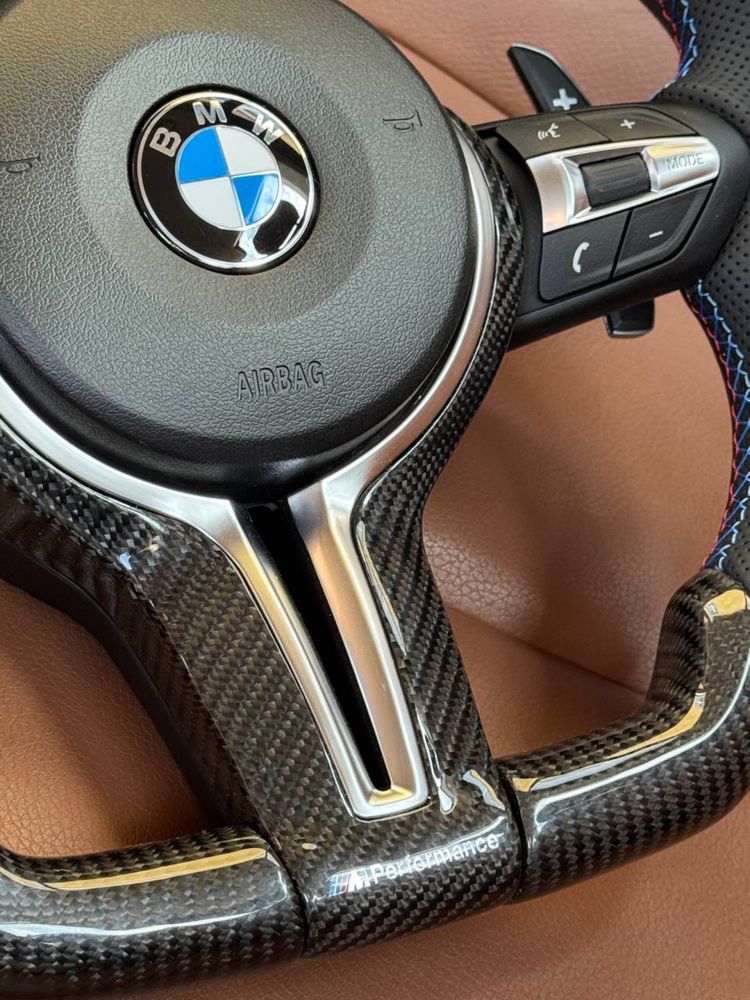 М Руль Карбон для BMW F30 F20 F15 F25 F16 F22 F31 F32 F34 F36 кермо