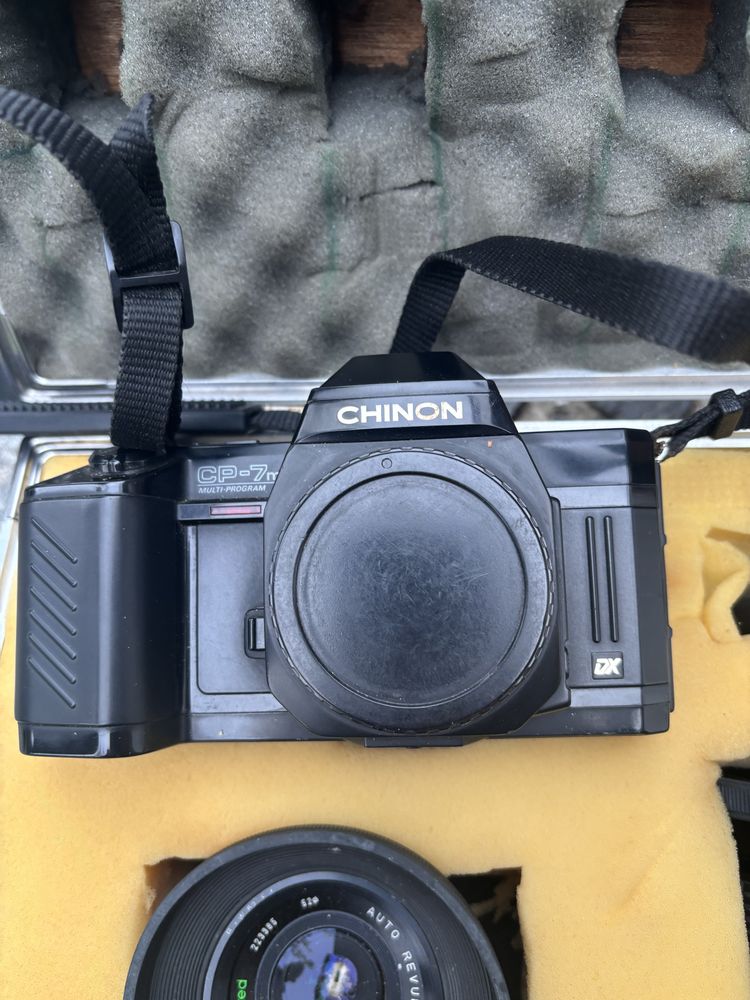Chinon cp-7m aparat zestaw obiektywow pentax 50 1,7
