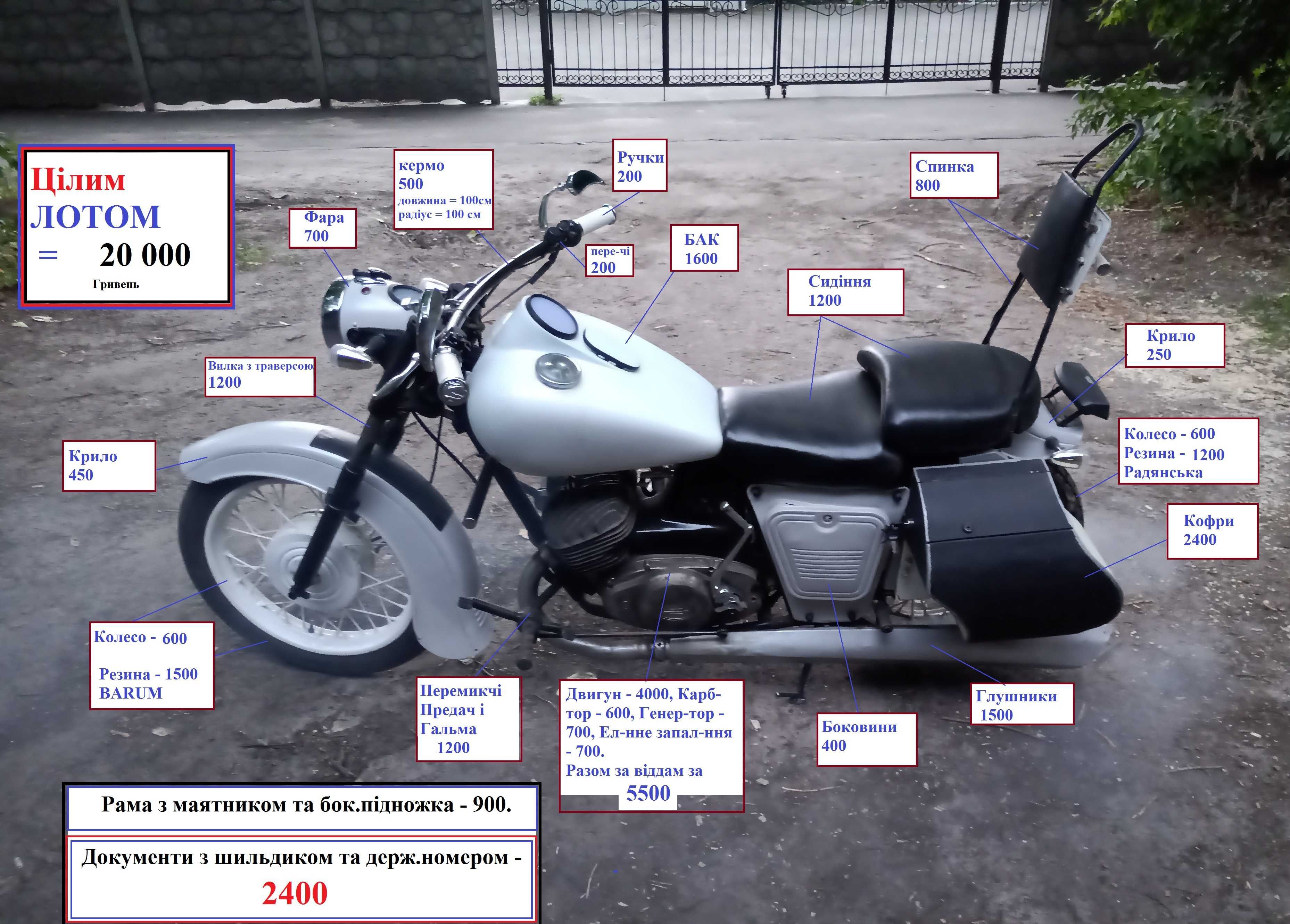 Мотоцикл на обмін колеса або продаж