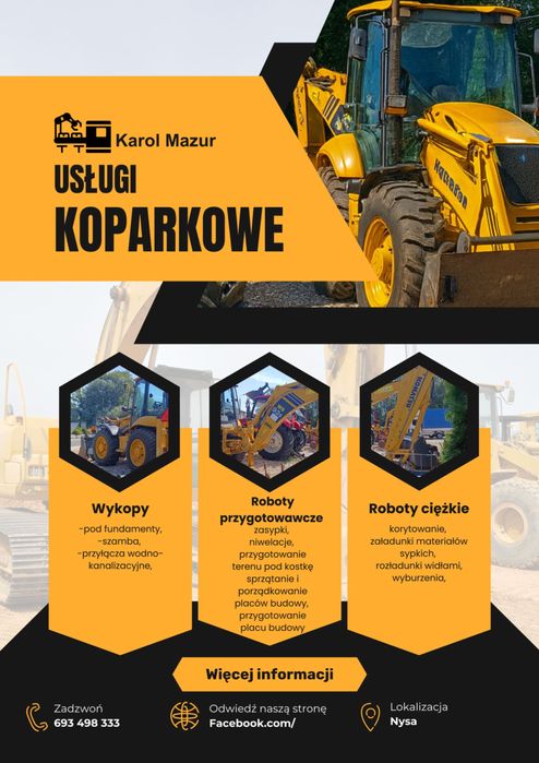 Usługi koparko-ładowarką