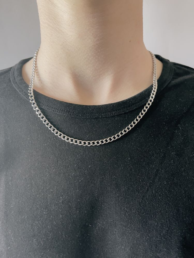 Biżuteria unisex łańcuszek chain łańcuch naszyjnik 50 cm pancerka nowy