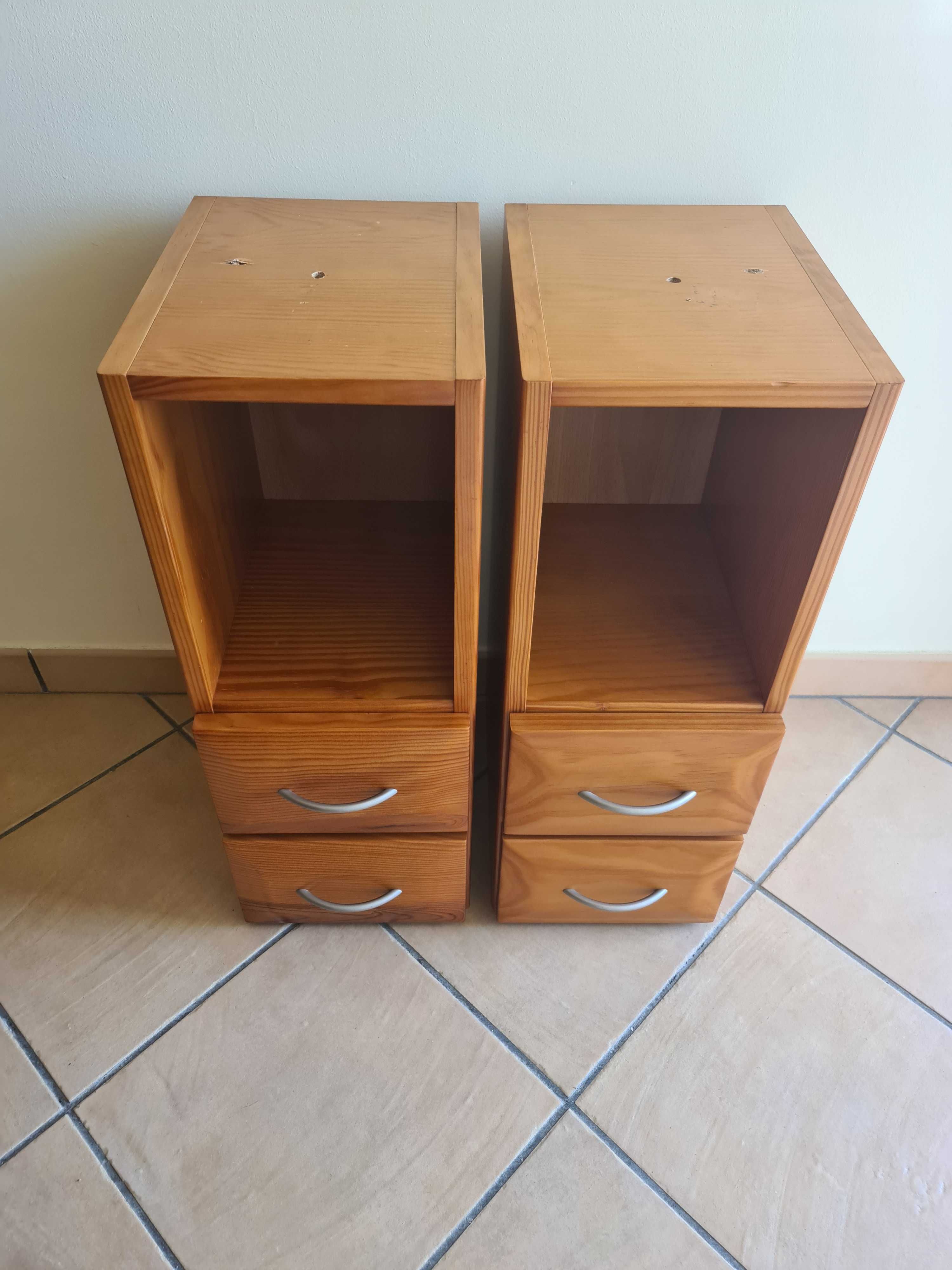 Móveis Mesas de Cabeceira Apoio em Cerejeira Wood Beside Tables
