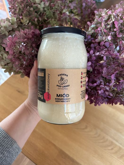 Miód wielokwiatowy kremowany 1,2 kg litr