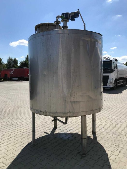 Zbiornik stalowy nierdzewny 3000l kwasoodporny ocieplony z mieszadłem
