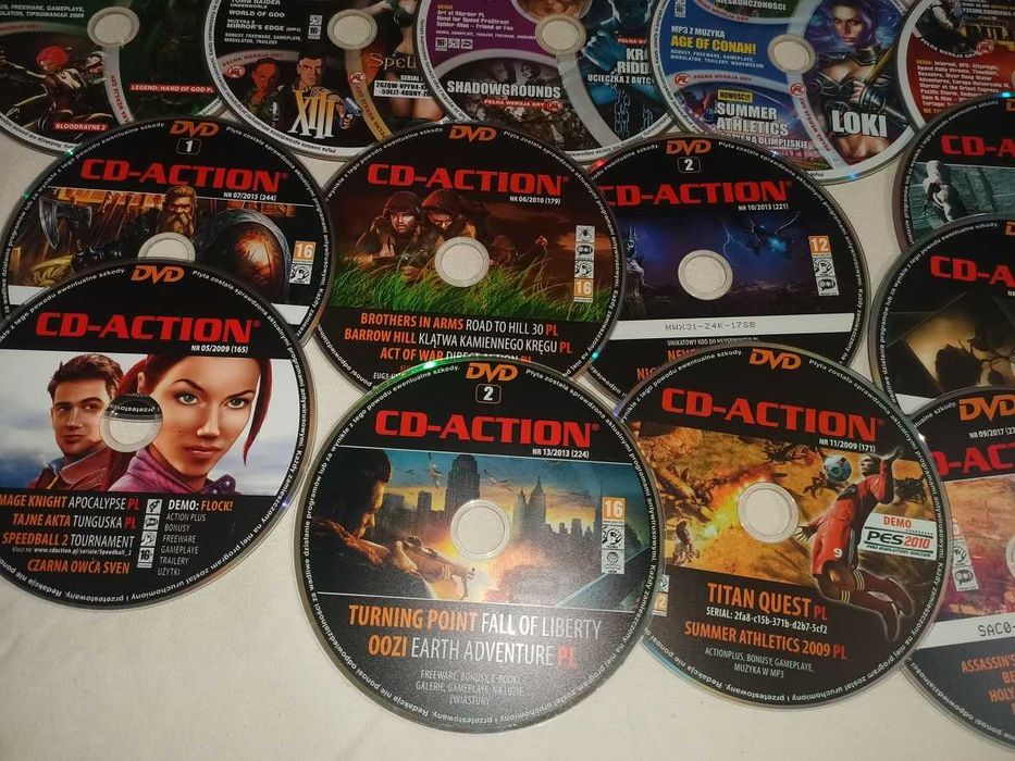 Desperados, Tomb Raider, Hitman, Mafia PC CD Action (KOMPLET 24CD)
