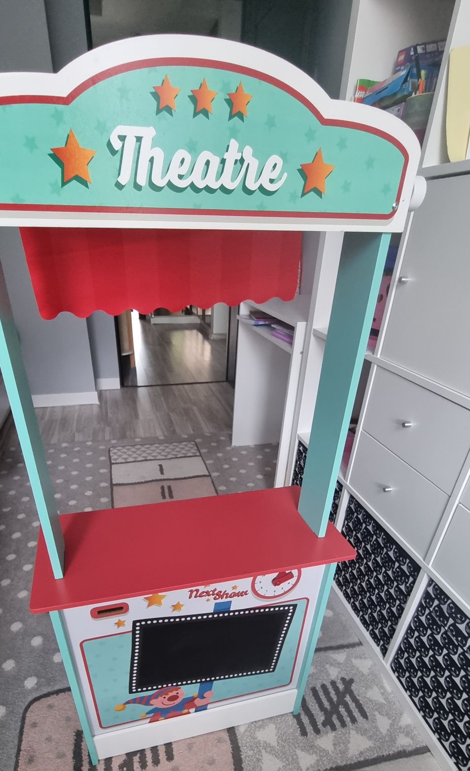 Playtive drewniana scena stragan stoisko teatrzyk półka 2 w 1