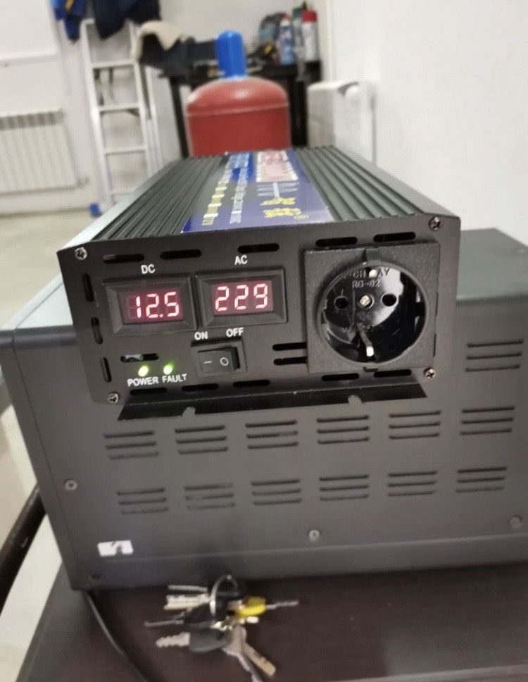 Інвертор 12v/220v 4000W Чиста Синуса Перетворювач напруги