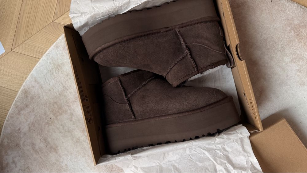 UGG Classic Ultra Mini Platform — Brown — NOWE, 100% ORYGINAŁ